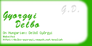 gyorgyi delbo business card